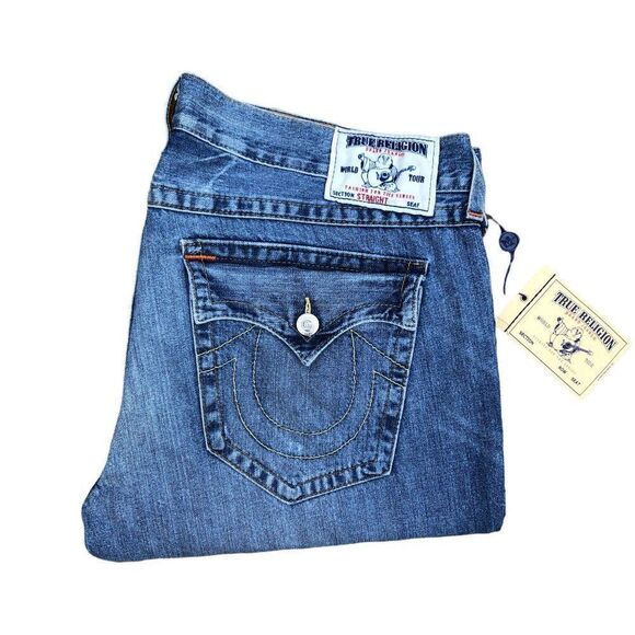 BRAND New True Religion Jeans Size 42 RICKY Blue - Picture 6 of 10